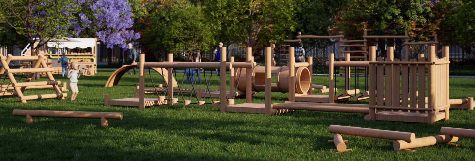 natural-log-adventure-trail-obstacle-course.jpg，Alt文本写成
   ：“Circuito de obstáculos de troncos naturales de grado comercial para patio de recreo escolar al aire libre
