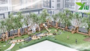 galvanized steel outdoor playground equipment with climbing towers tunnels and nets EN1176 certified