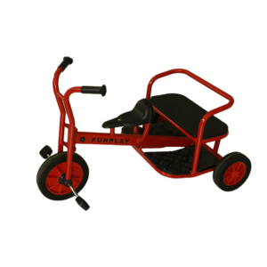 galvanized steel tandem kids tricycle with rear passenger platform for schools and playgrounds-CJ67100