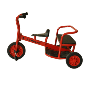 galvanized steel tandem kids tricycle with rear passenger platform for schools and playgrounds-CJ67100