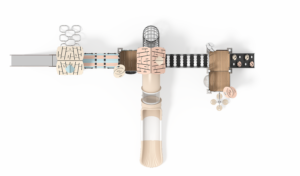 HPL and PE board playground with slides and climbing tunnel EN1176 certified