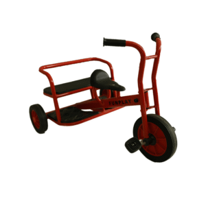 galvanized steel tandem kids tricycle with rear passenger platform for schools and playgrounds-CJ67100