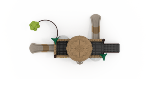 rotomolded plastic outdoor playground forest series with 114mm platforms and posts