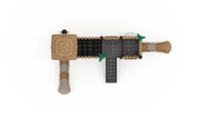 forest series rotomolded plastic outdoor playground with 114mm posts and coated platforms