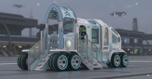 HPL truck style outdoor playground equipment with climbing ramps slides and tunnels EN1176 certified